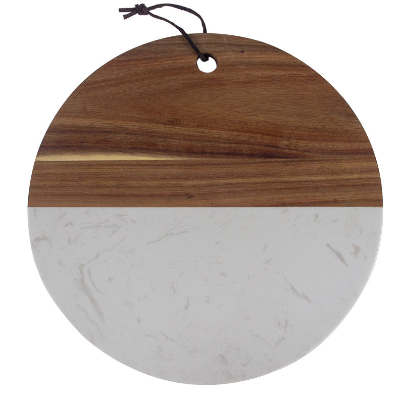 Round Marble Rosewood Composite Cutting Board Kitchen Board