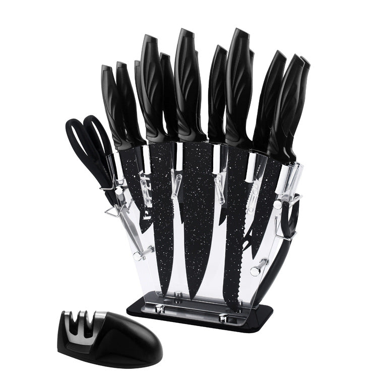 17 Piece Stainless Steel Kitchen Knife Set Complete Cutlery