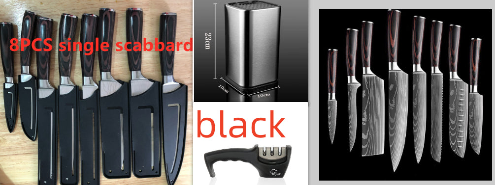 Chef Kitchen Knife Set Cleaver Slicing Meat Knife Set