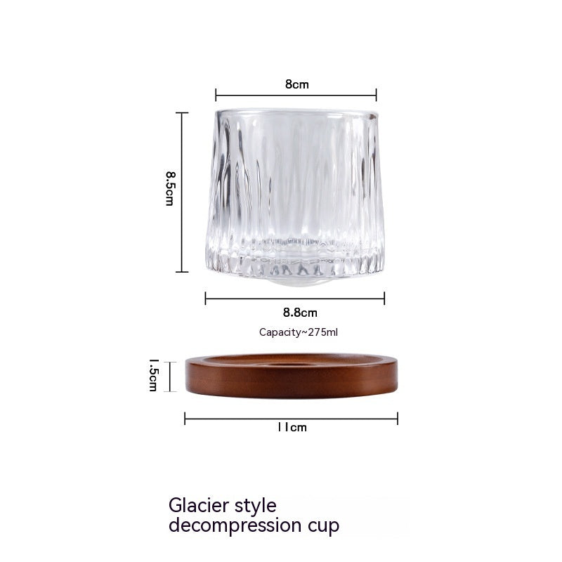 Rotating Crystal Tumbler Glass Creative Drinkware