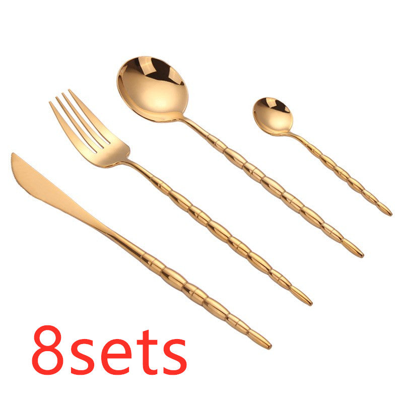 Stainless Steel Western Cutlery Set Steak Knife Spoon Tableware