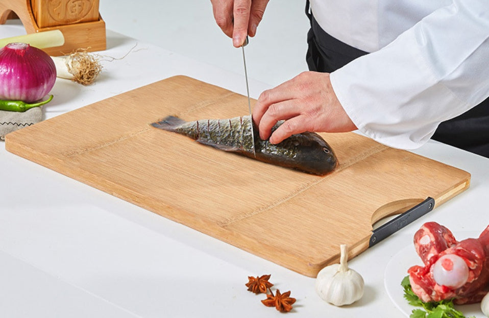 Carbonized Bamboo Kitchen Cutting Board Natural Wood Board