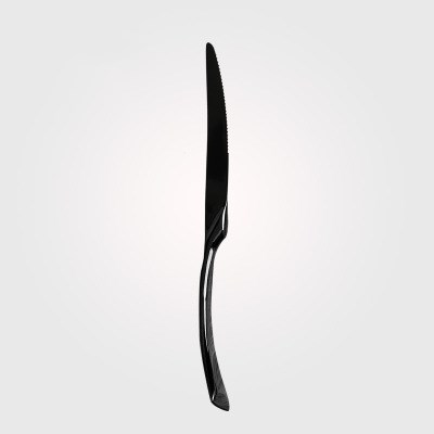 Black Stainless Steel Fork Knife Dinnerware Set Western Tableware