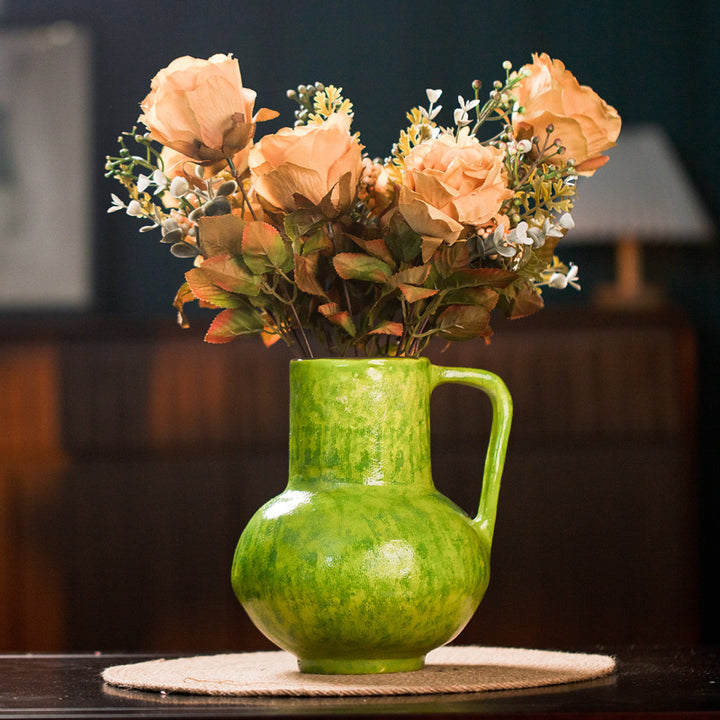 Soda Green Ceramic Vase Flower Arrangement Decorative Jar