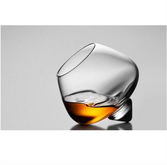 Elegant Crystal Wide Belly Tumbler Glass For Home Use