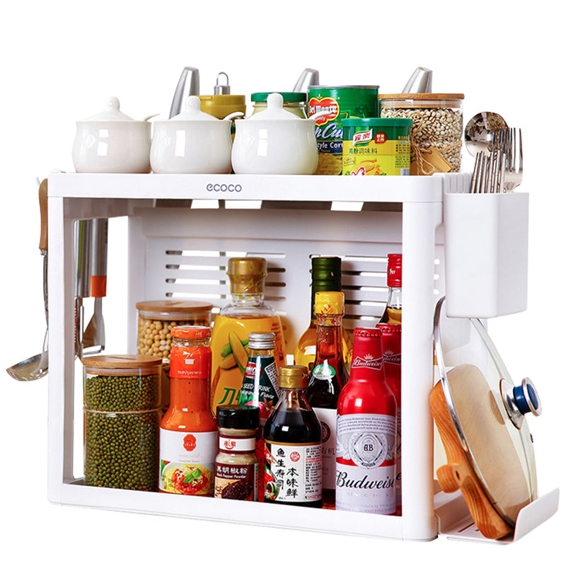 Double Layer Kitchen Knife Rack Storage Shelf Box