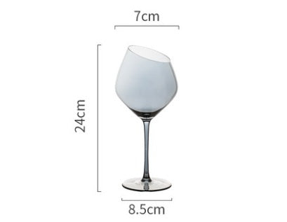 Crystal Goblet Oblique Mouth Elegant Glass High End Drinkware