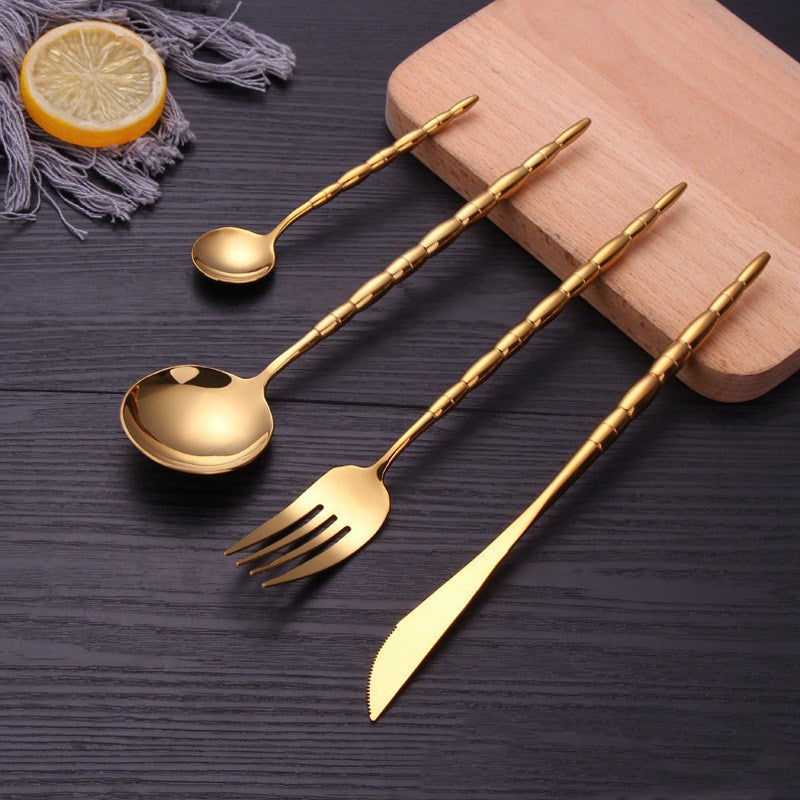 Stainless Steel Western Cutlery Set Steak Knife Spoon Tableware