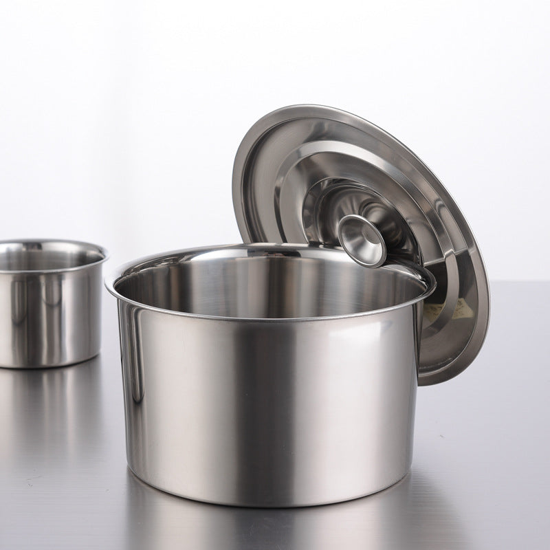 Stainless Steel Non Magnetic Kitchen Stock Pot With Seasoning Box