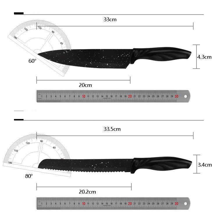 17 Piece Stainless Steel Kitchen Knife Set Complete Cutlery