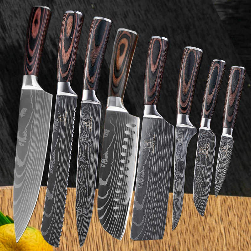 Chef Kitchen Knife Set Cleaver Slicing Meat Knife Set