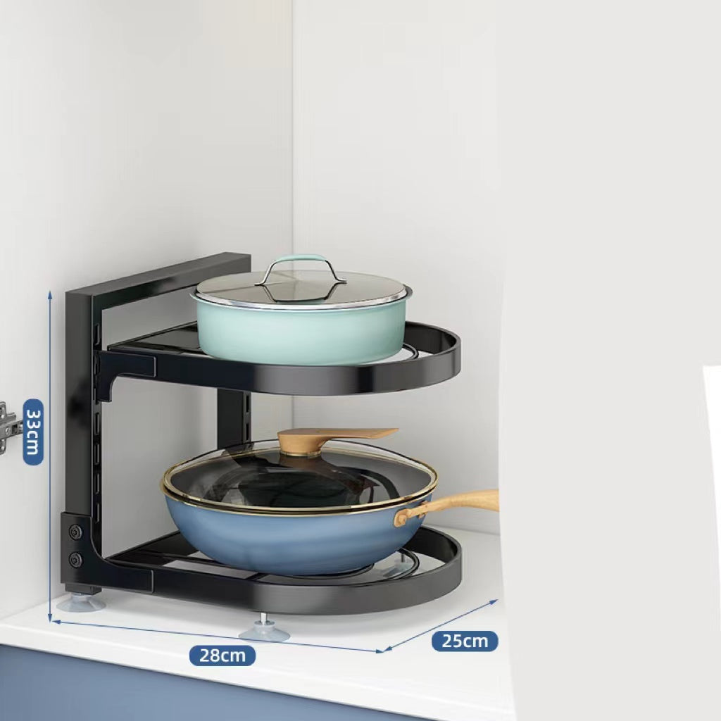 Multi Layer Kitchen Pot Rack Under Sink Storage Shelf