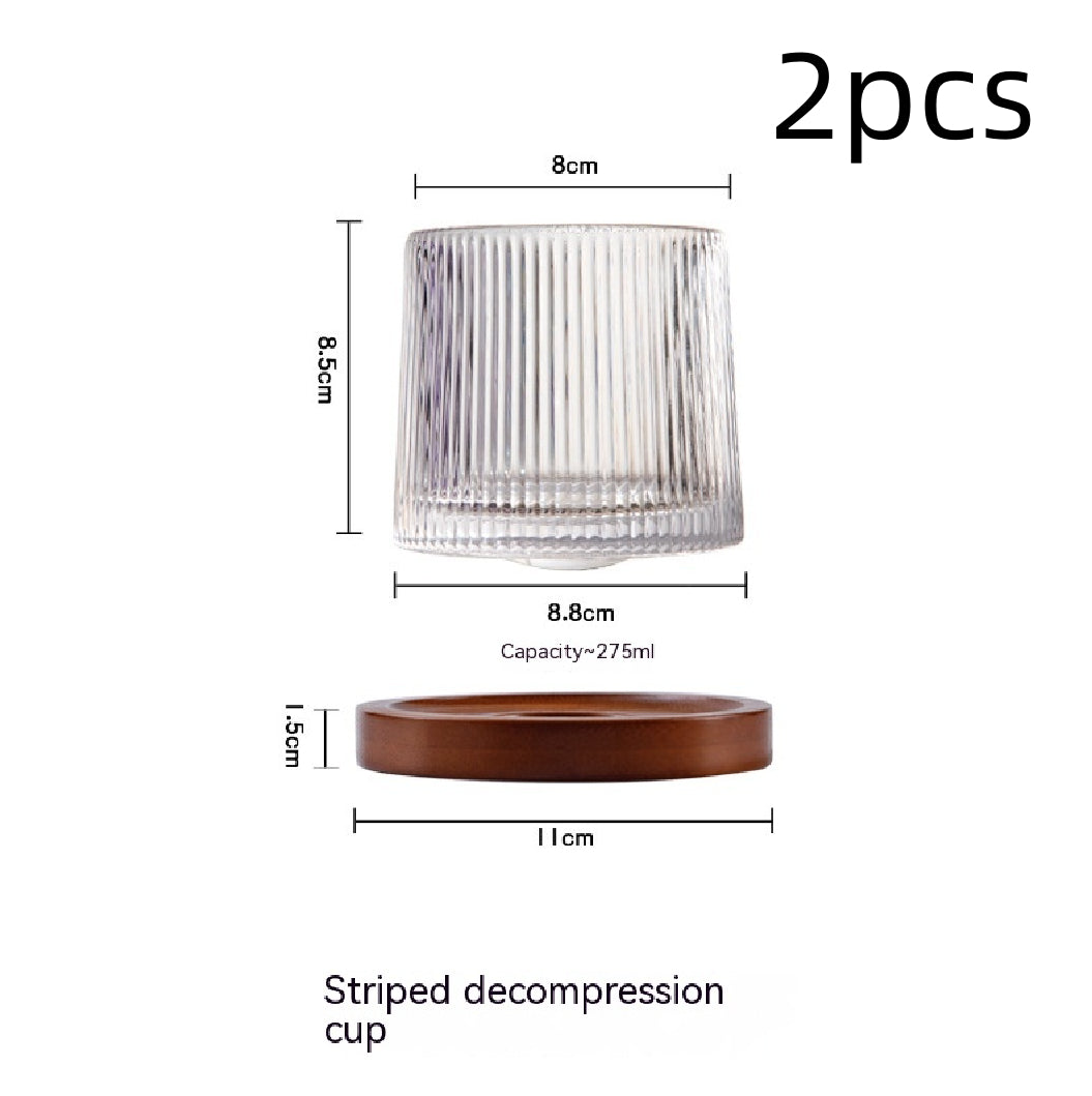 Rotating Crystal Tumbler Glass Creative Drinkware