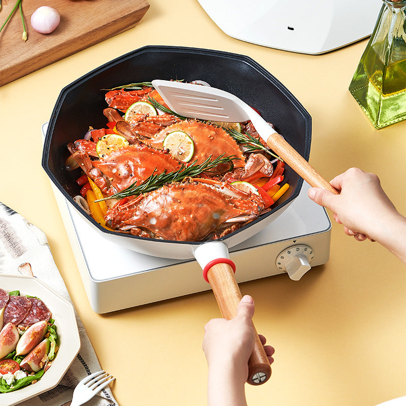 Maifan Stone Non Stick Wok Frying Pan Oil Free Smoke Cookware
