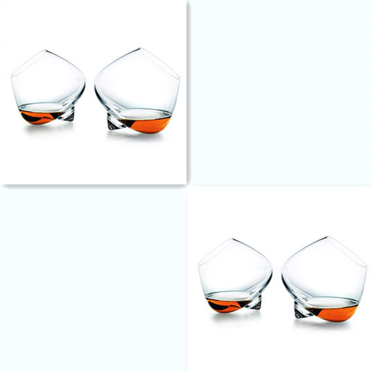 Elegant Crystal Wide Belly Tumbler Glass For Home Use