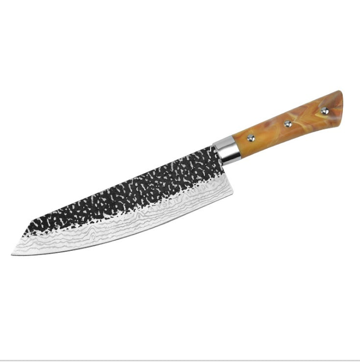 Stainless Steel Chef Knife Marbled Handle Meat Slicing Kitchen Knife