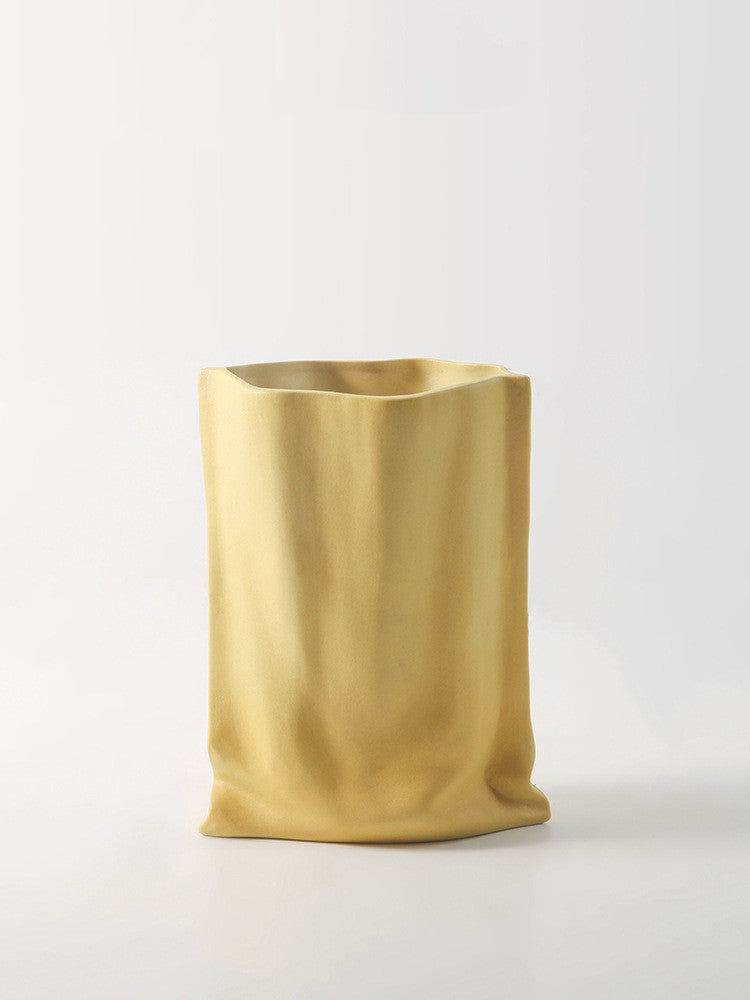 Electroplated Silver Ceramic Vase Dried Flower Decor