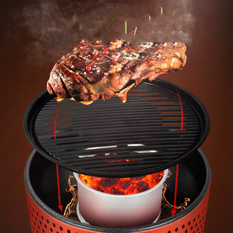 Multi Function Shabu Roast Charcoal BBQ Grill Plate Household