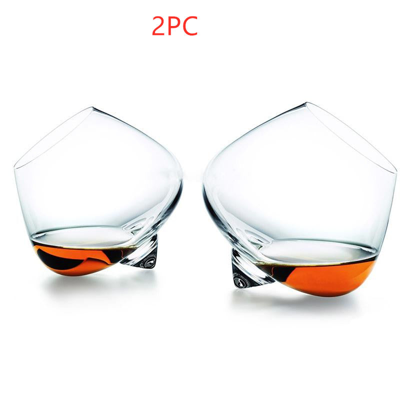 Elegant Crystal Wide Belly Tumbler Glass For Home Use