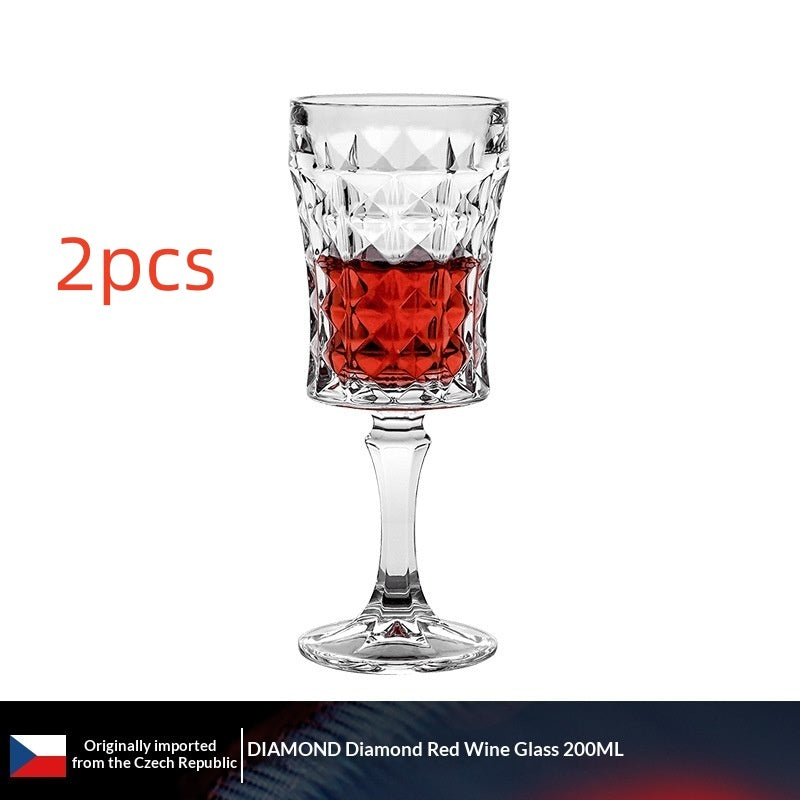 Crystal Glass Flute Elegant Household Drinkware Set