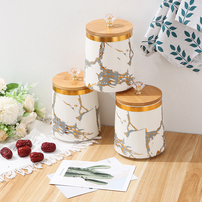 Nordic Ceramic Seasoning Jar Kitchen Sealed Storage Container