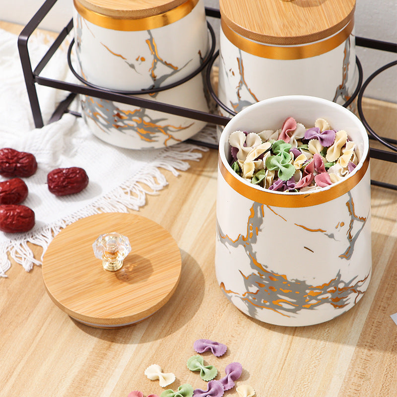 Nordic Ceramic Seasoning Jar Kitchen Sealed Storage Container