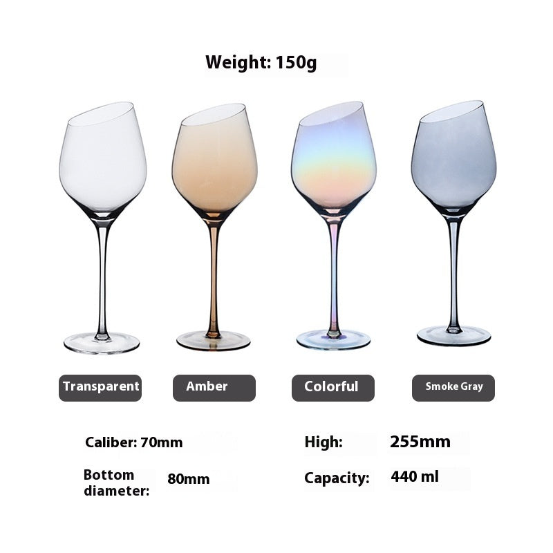 Beveled Crystal Goblet Glass Big Belly Elegant Home Decor