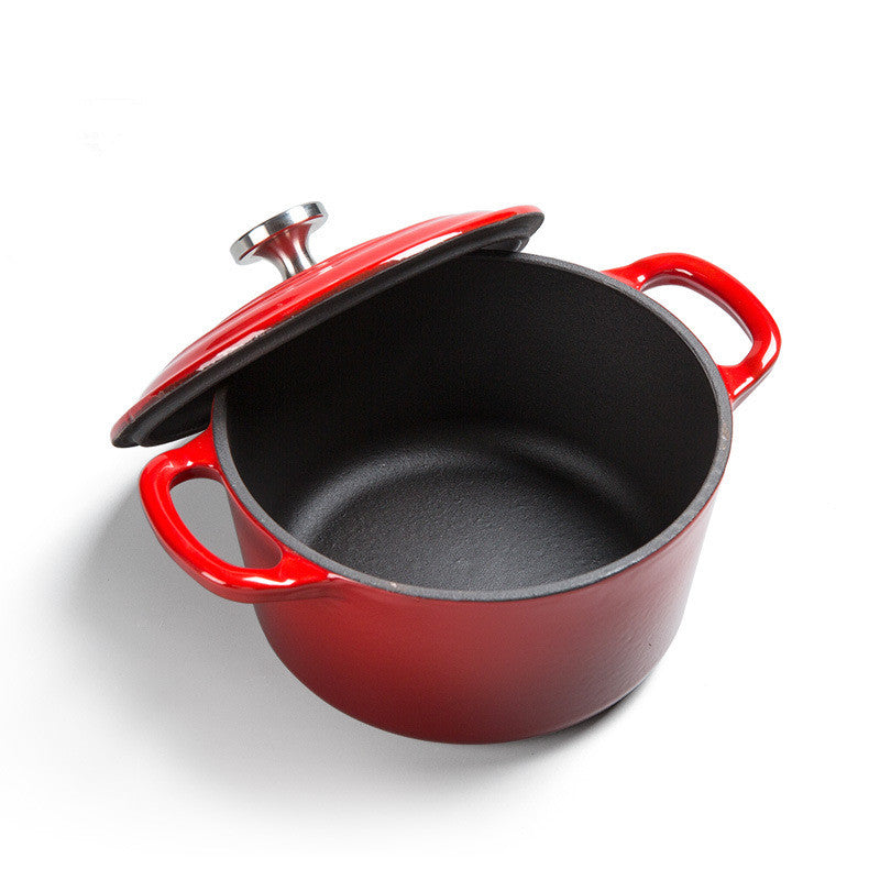 Enamel Cast Iron Hat Shaped Stock Stew Pot Universal Use