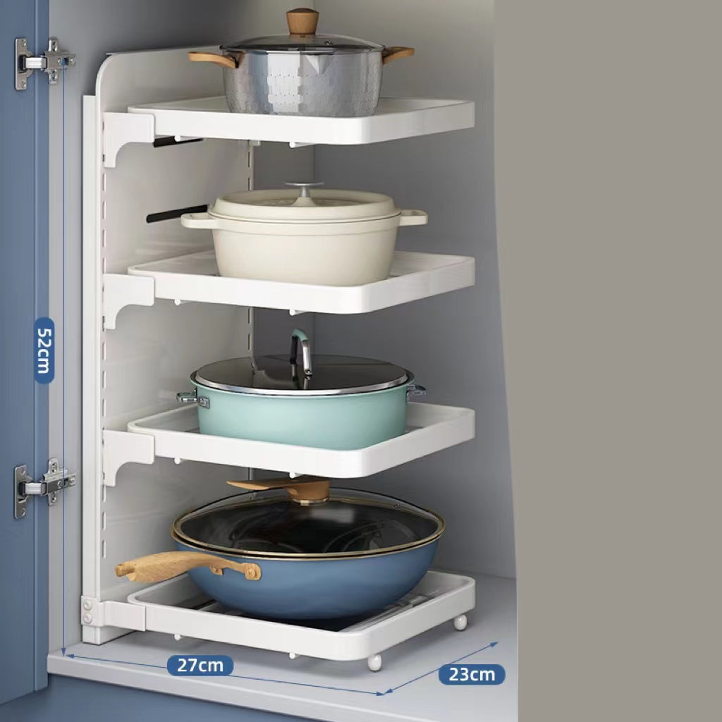Multi Layer Kitchen Pot Rack Under Sink Storage Shelf