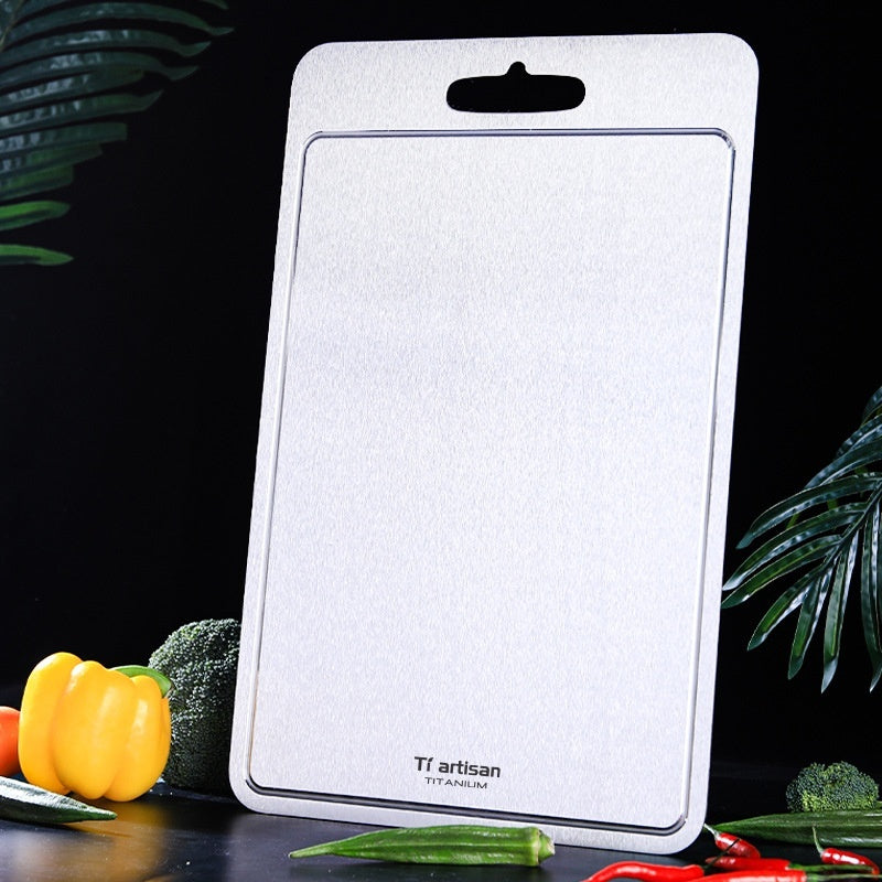 Pure Titanium Cutting Board Thickened Grooved Kitchen Board