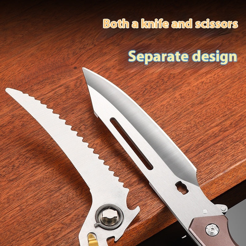 Multi Functional Stainless Steel Kitchen Food Scissors Chicken Bone Cutter