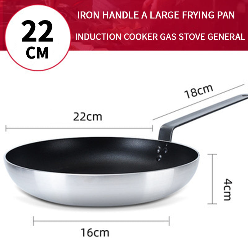 Flat Bottom Aluminum Alloy Frying Pan High Quality Cookware