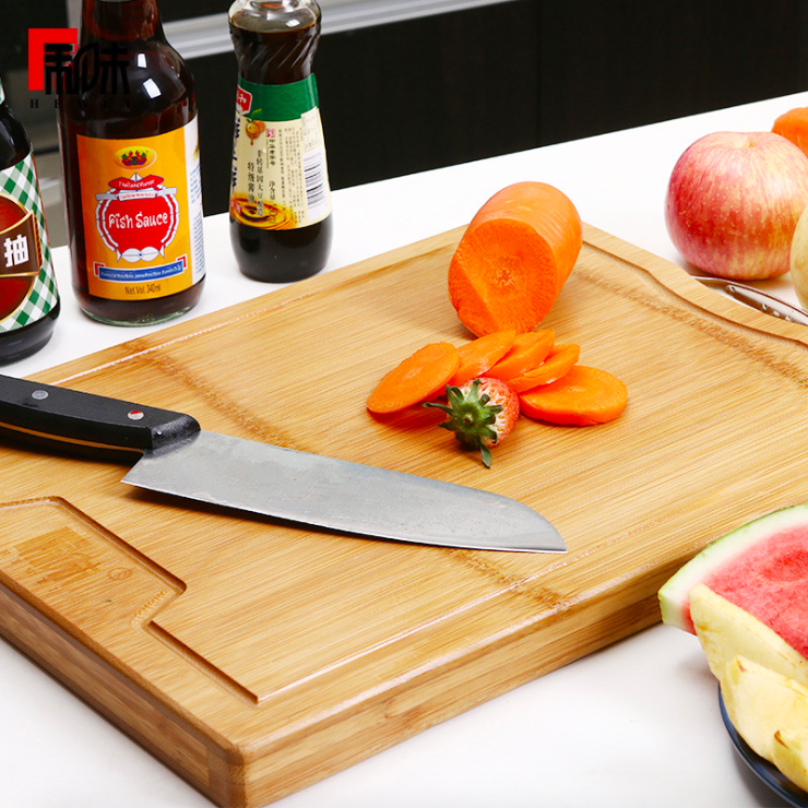 Carbonized Bamboo Kitchen Cutting Board Natural Wood Board