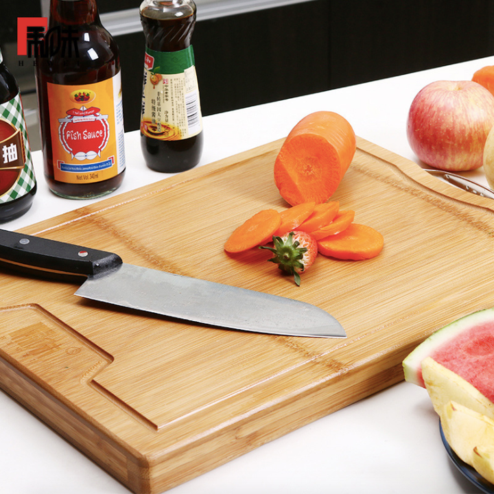 Carbonized Bamboo Kitchen Cutting Board Natural Wood Board
