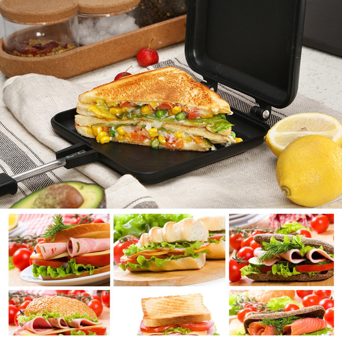 Induction Sandwich Frying Pan Breakfast Cooking Pot Artifact