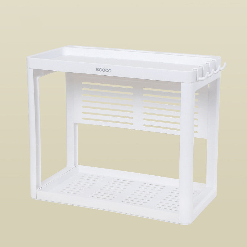 Double Layer Kitchen Knife Rack Storage Shelf Box