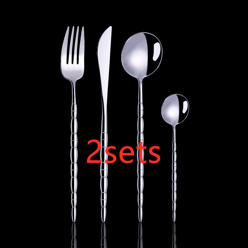 Stainless Steel Western Cutlery Set Steak Knife Spoon Tableware