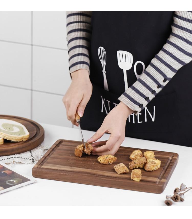 Black Walnut Wood Kitchen Cutting Board Fruit And Meat Chopping Tray