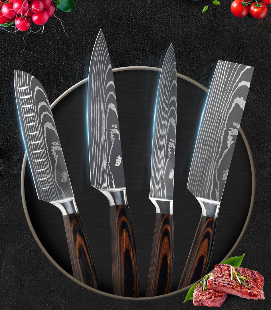 Chef Kitchen Knife Set Cleaver Slicing Meat Knife Set