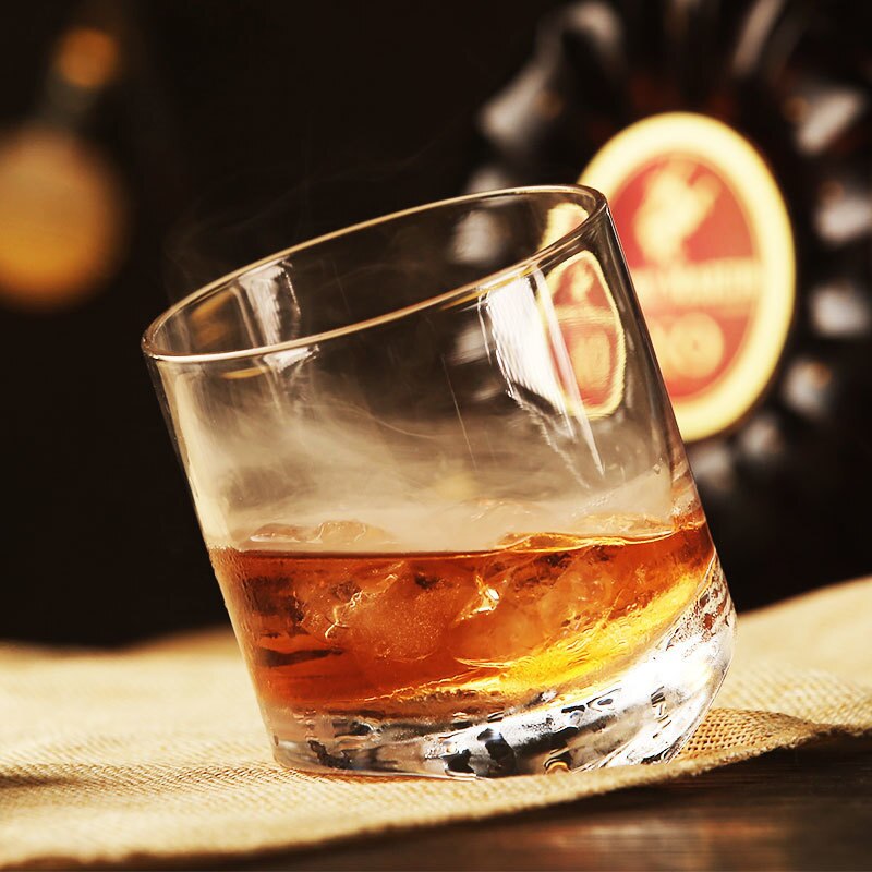 Tilted Lead Free Crystal Cocktail Glass Modern Drinkware