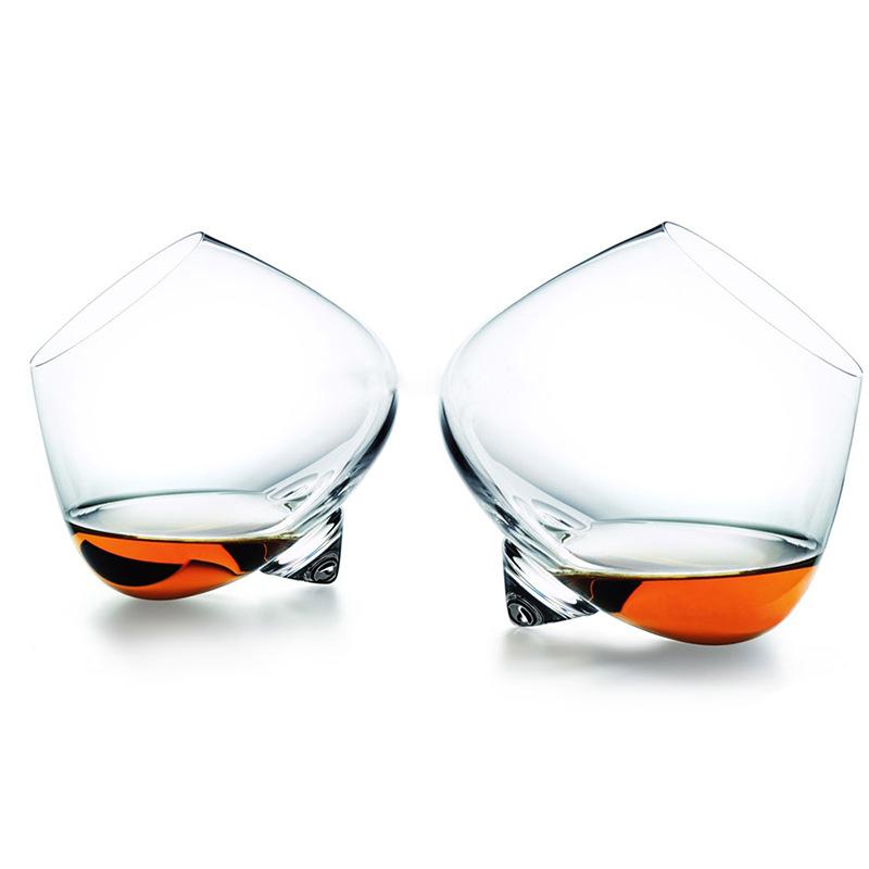 Elegant Crystal Wide Belly Tumbler Glass For Home Use