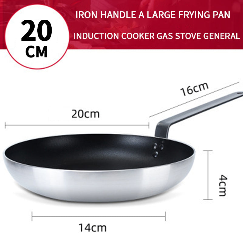 Flat Bottom Aluminum Alloy Frying Pan High Quality Cookware