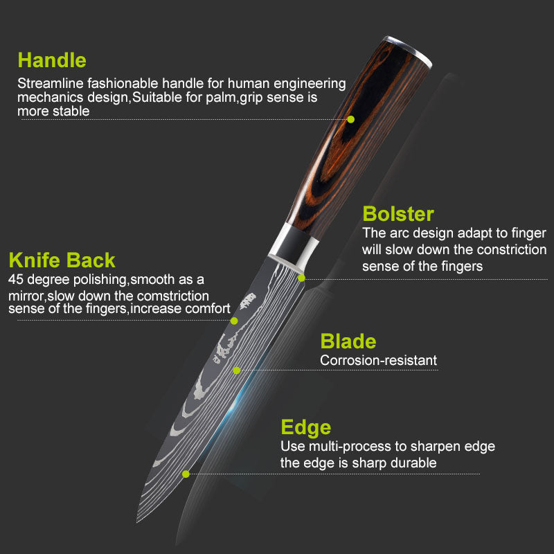 Chef Kitchen Knife Set Cleaver Slicing Meat Knife Set