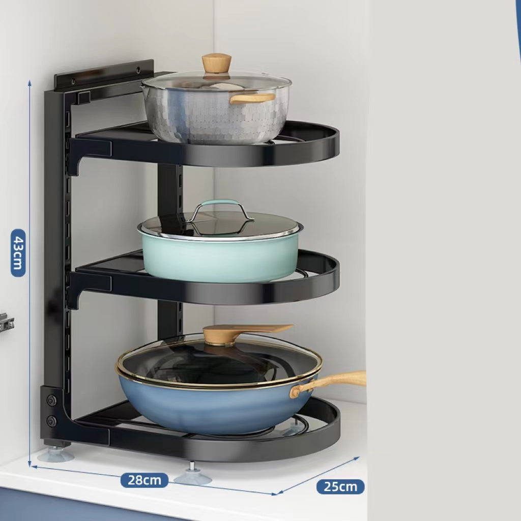 Multi Layer Kitchen Pot Rack Under Sink Storage Shelf