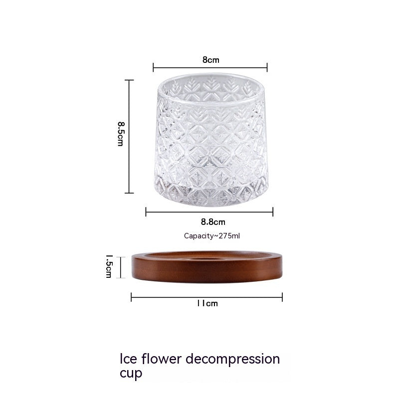 Rotating Crystal Tumbler Glass Creative Drinkware