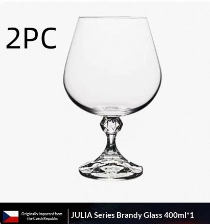 Elegant Crystal Brandy Style Tumbler Glass For Home Display