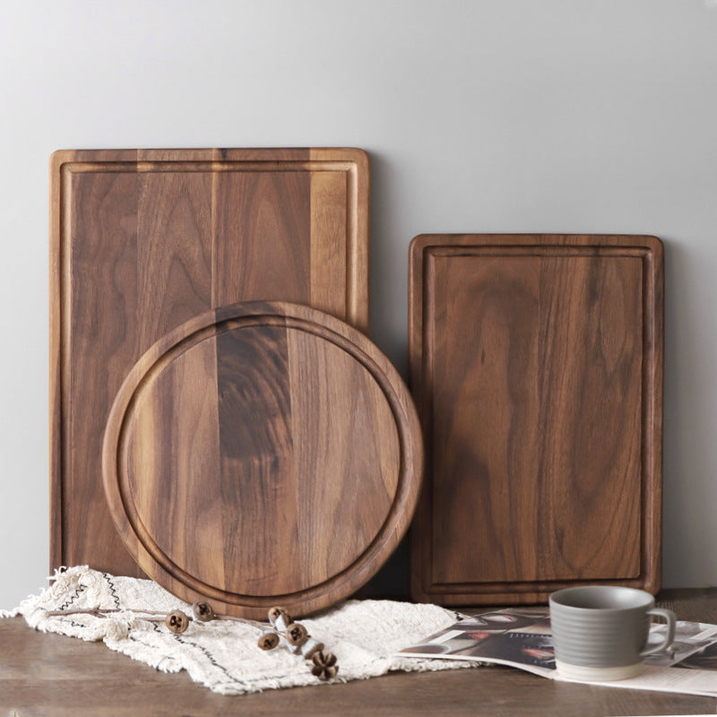 Black Walnut Wood Kitchen Cutting Board Fruit And Meat Chopping Tray