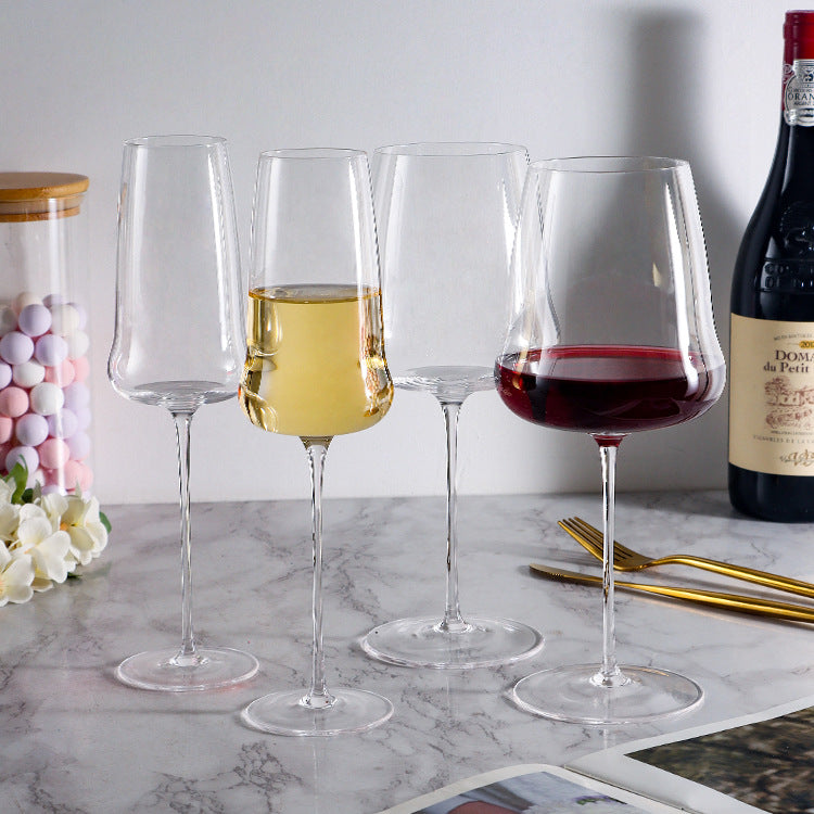 Handmade Ultra Thin Crystal Bordeaux Style Elegant Glass Drinkware