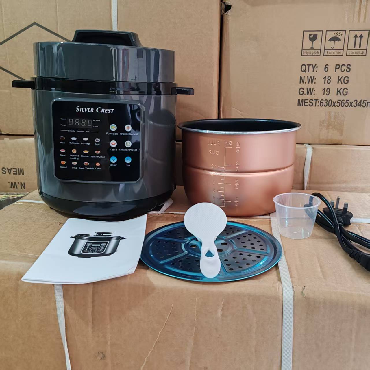 6L Automatic Electric Pressure Cooker For Multi-Function Cooking