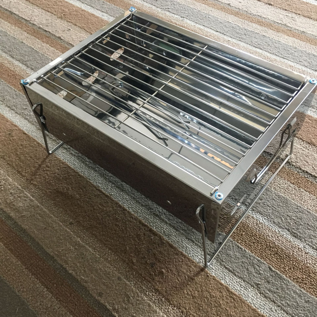 Portable Stainless Steel Charcoal BBQ Grill Household Outdoor Use